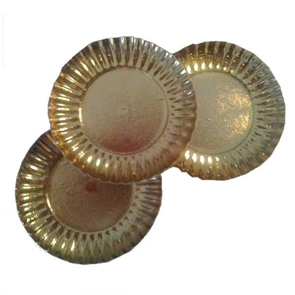 PIATTINI RICCO ORO CARTONCINO CM 13
