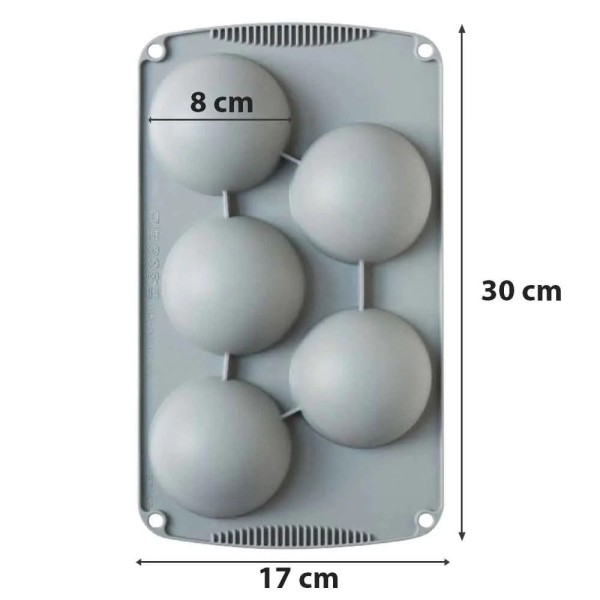 Decor Flex silicone mezza sfera cm 8