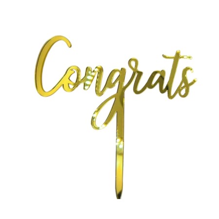Topper Plexiglass Congrats - Oro