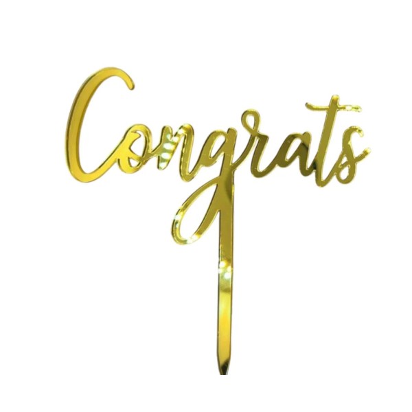 Topper Plexiglass Congrats - Oro